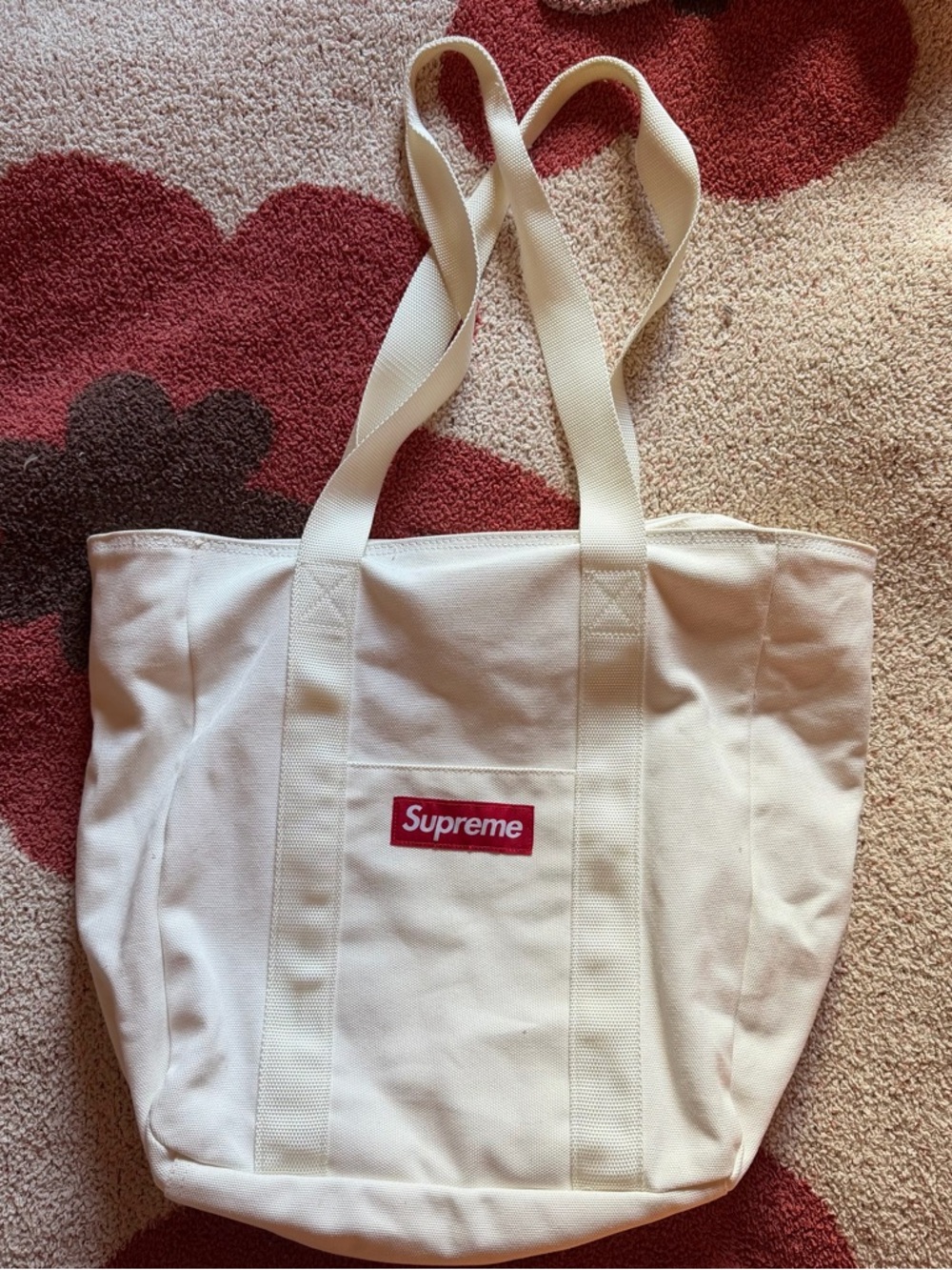 Supreme White Canvas Tote
